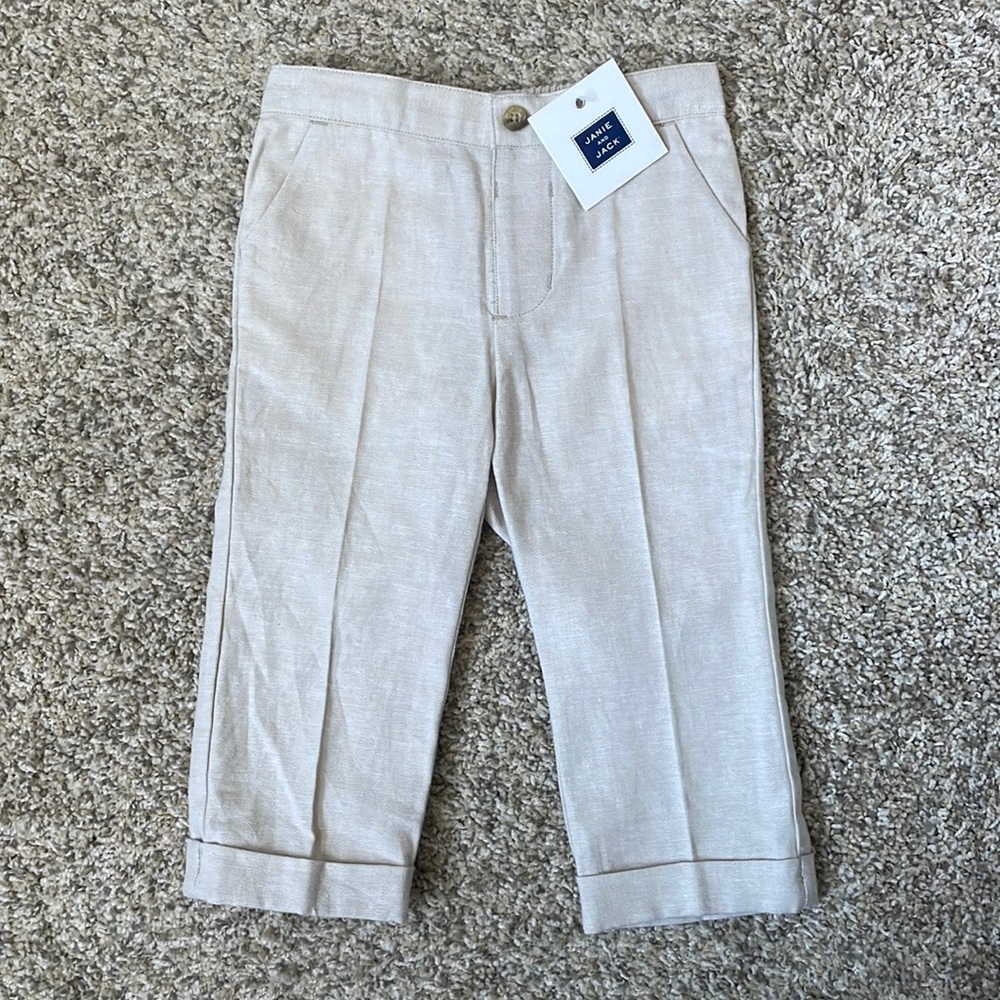 Janie and Jack Lightweight Khaki Cuffed Pants